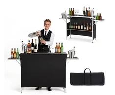Sulankstomas baro stalas lauko renginiams. 1100x390x880 mm. su krepšiu nešti. nešiojamas