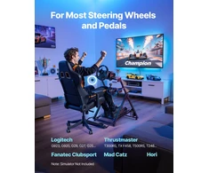 Sulankstomas lenktynių vairo stovas. suderinamas su Logitech ir Thrustmaster. be pedalų