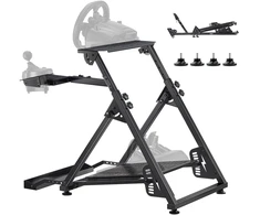 Sulankstomas lenktynių vairo stovas. suderinamas su Logitech ir Thrustmaster. be pedalų