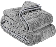 Sunki apklotė su stiklo karoliukais. 1524x2032 mm. 9.2kg. pilka. geresniam miegui