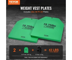 Sunkintos liemenės svareliai. 2 vnt.. plienas. 8.9kg. bėgimui (liemenė neįtraukta). žali