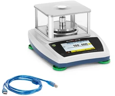 Svarstyklės Laboratorinės analitinės svarstyklės su stikline apsauga ir LCD ekranu