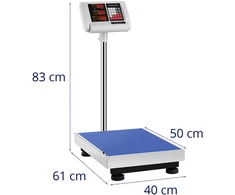 Svarstyklės Platforminės svarstyklės 40x50 cm 150 kg/10 g