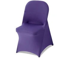 Tampraus poliesterio ir spandekso kėdžių užvalkalai. 50 vnt.. violetiniai. vestuvėms