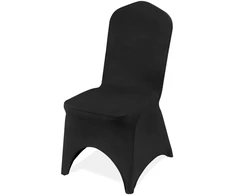 Tampraus spandex audinio kėdžių užvalkalai. 50 vnt.. juodi. banketams