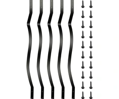 Terasos baliustrada. 51 vnt. metalinių virbų. laiptų baliustrada. 82 x 2.5 cm. su varžtais