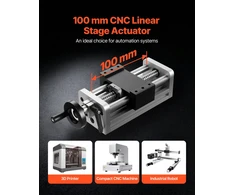 Tiesiaeigis pavaros aktuatorius eiga 100mm rutulinis sriegis dvigubas