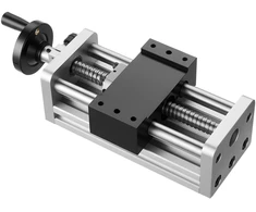 Tiesiaeigis pavaros aktuatorius eiga 100mm rutulinis sriegis dvigubas