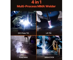 TIG suvirinimo aparatas 140A impulsinis DC/MMA/Lift TIG