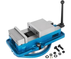 Tikslus frezavimo spaustuvas 360° besisukantis pagrindas atvėrimas 125mm