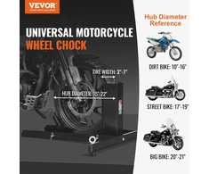 TV staliukas Motociklo rato atrama/stovas. keliamoji galia 816.5kg. ratams 381-559mm skersmens. plienas