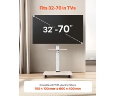 Laikiklis TV stovas ant ratukų ekranams 813-1778 mm. apkrova iki 40 kg