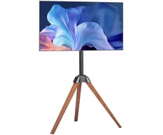 Laikiklis TV stovas trikoju pagrindu ekranams 1016–1651 mm. apkrova 45 kg. pasukamas ±18°