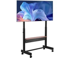 TV vežimėlis su ratukais 1397-2540 mm ekranams. reguliuojamo aukščio. keliamoji galia iki 93 kg