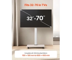 TV vežimėlis su ratukais. ekranams iki 1778 mm. apkrova iki 45 kg. pasukamas 25°