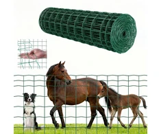 Tvoros tinklo ritinys 1x20 m. cinkuoto plieno vielos 2.1 mm. gyvuliams. žalias