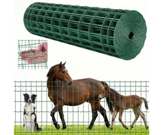 Tvoros tinklo ritinys 1x25 m. cinkuoto plieno vielos 2.1 mm. gyvuliams. žalias