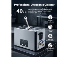 Ultragarsinis valiklis 30 L talpos nerūdijančio plieno su skaitmeniniu ekranu