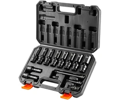 Universalus besisukantis galvučių komplektas 14 vnt. adapteris 635-952 mm