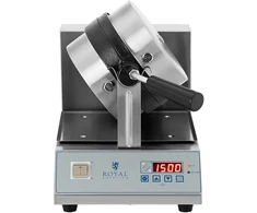 Vaflinė Vaflių keptuvė Vaflių keptuvė su besisukančia plokšte, 1300W, 18cm, sidabro spalva