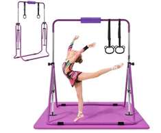 Vaikiška gimnastikos skersinė su kilimėliu. apkrova 63.5kg. sulankstoma. violetinė
