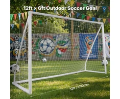 Vaikiški pop-up futbolo vartai 371x121.5x183 cm. nešiojami. PVC/PE karkaso. treniruotėms kieme ir sode