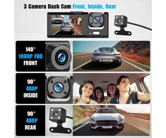 Vaizdo registratorius BERIMAX 6JX-3FDB su 3 kameromis