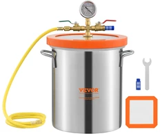 Vakuuminė kamera 19 L (5 gal). grūdinto stiklo dangtis. nerūdijantis plienas