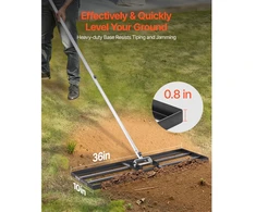Vejos lyginimo grėblys rankena 2130 mm pagrindo plokštė 254 x 914 mm