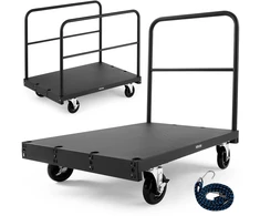 Vežimėlis gipso kartono plokštėms. keliamoji galia 816 kg. plieno su 12.5 mm pasukamais ratukais. platforma 91.4 x 61 cm
