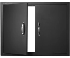 Virtuvinis kombainas Dvivėrės įmontuojamos durelės lauko virtuvei/barbekiu salai. 788 x 610 x 46 mm. juodos