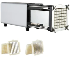 Virtuvinis kombainas Elektrinis bulvių pjaustytuvas 376x117x131 mm. ašmenys 12.7/9.52 mm. nerūdijantis plienas