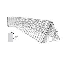 Vištidės tunelinis aptvaras 400x100x615 cm su kampiniais rėmais