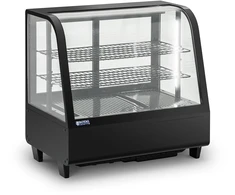 Vitrininis šaldytuvas Šaldymo vitrina su 3 lygiais, 100 l, juoda/stiklinė
