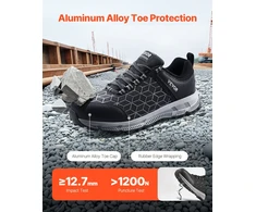 Vyriški darbo batai su plienine nosimi. JAV 11 dydis. kvėpūs. juodi