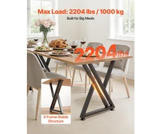 X formos stalo kojos. plienas. 74 x 61 cm. 2 vnt.. apkrova 1000 kg. juodos