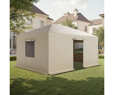 Žieminė pavėsinės danga. skirta standžioms 3.70 x 4.92 m pavėsinėms. visų sezonų danga su šoninėmis sienelėmis