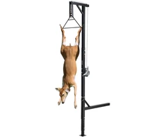 Žvėrienos kėlimo gervė. kabliuko apkrova 181.4kg. imtuvas 50.8 mm. sukama 360°