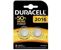 Elementai DURACELL CR2016, 2vnt., litis, 3V