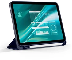 Dėklas knygutė iPad 11 - 2025 11", iPad 10 - 2022 10.9" - Tamsiai mėlynas