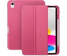 Dėklas knygutė iPad 11 - 2025 11", iPad 10 - 2022 10.9" - Ryškiai rožinis