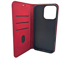 Dėklas knygutė iPhone 17e, iPhone 16e - Raudonas