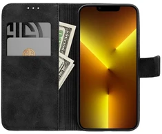 Dėklas knygutė iPhone 17e, iPhone 16e - Juodas