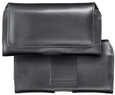 Dėklas prie diržo, Odinis dėklas 3XL (viduje apie: CAT S53, iki 9x17x1.5 cm) - Juodas