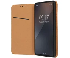 Odinis dėklas knygutė skirtas iPhone 16 Pro - Ruda
