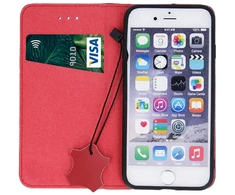 Odinis dėklas knygutė iPhone 18 // iPhone 17 - Raudonas