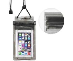 Vandeniui atsparus dėklas OEM 3Ziplock, iki 85x150mm - Juodas
