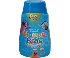 Šampūnas ir prausimosi gelis vaikams 2 in 1, Happy Kids, 300 ml.