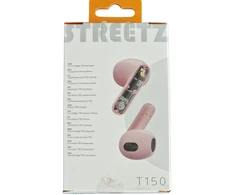 Ausinės į ausis STREETZ, permatomos, rožinės / T150-PNK / 6612032