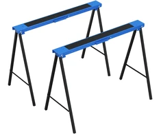 Aosom 2 dalių darbinių ožių rinkinys, metalas, juoda ir mėlyna, 99,5 x 50 x 76 cm